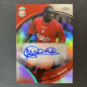 Emile Heskey Auto 2023-24 Topps Liverpool Chrome Team Set Refractor 直筆サインカード エミール・ヘスキー