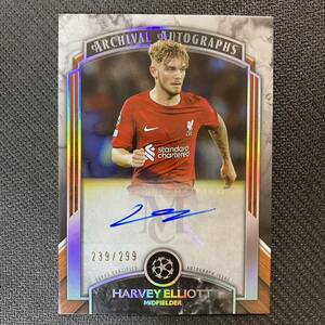 2022-23 Topps Museum UEFA Harvey Elliott Auto Liverpool /299 直筆サインカード ハーヴェイ・エリオット