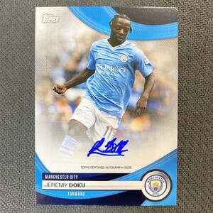 2023-24 Topps Manchester City Team Set Jeremy Doku Auto 直筆サインカード ジェレミー・ドク