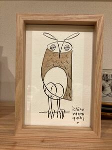 山口一郎　原画　フクロウ　owl ichiro yamaguchi