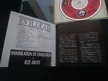 中古CD★EVILDEAD - Annihilation of Civilization + Rise Above 国内盤 イーヴルデッド 1stアルバム／Agent Steel 西海岸スラッシュメタル_画像6