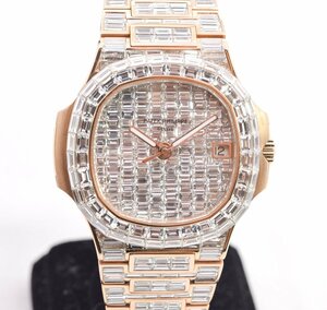 【カスタム】PATEK PHILIPPE/パテックフィリップ Nautilus ノーチラス 5719 アフターダイヤ/K18RG カスタムオーダー 腕時計 #HK10357