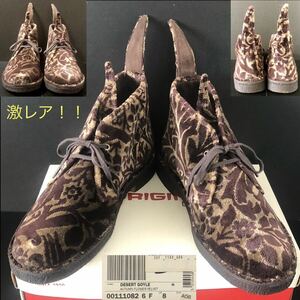 激レア ボタニカル柄★「DESERT GOYLE」AUTUMN FLOWER VELVET Clarks★フラワー総柄 ベルベット デザートゴイル デザートブーツ クラークス