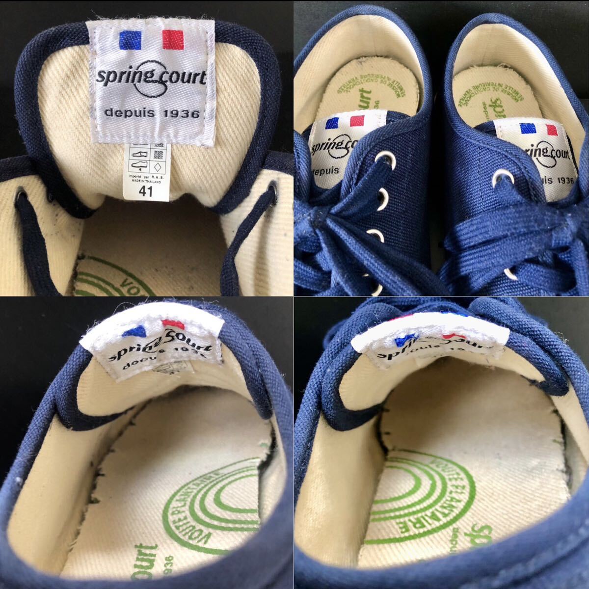 旧タグ★Spring Court G2 LOW CUT CANVAS SNEAKER 41 (約26~26.5㎝) NAVY FOX WHITE★スプリングコート ローカット キャンバス スニーカー 旧タグ★Spring Court G2 LOW CUT CANVAS SNEAKER 41 (約26~26.5㎝) NAVY FOX WHITE★スプリングコート ローカット キャンバス スニーカー