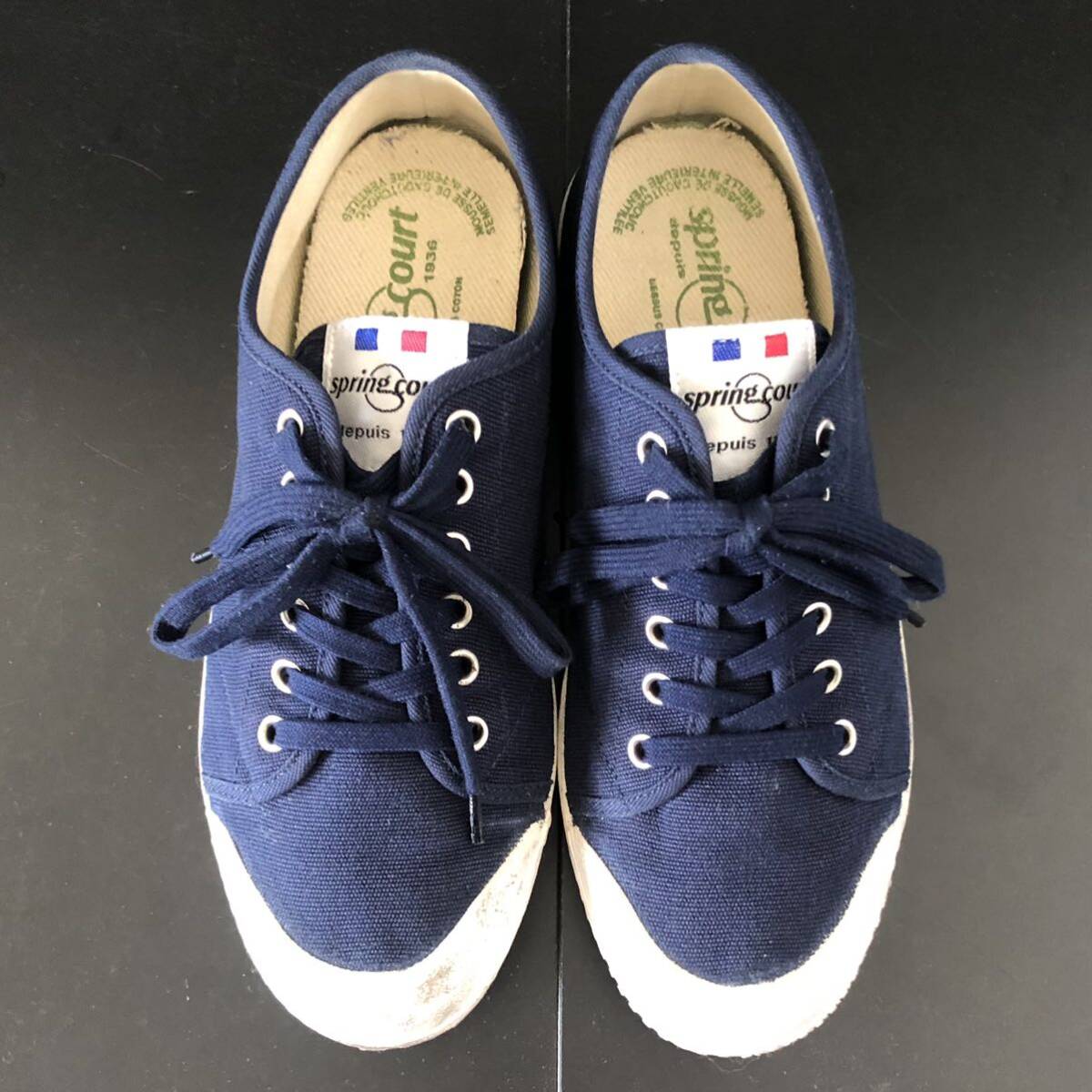 旧タグ★Spring Court G2 LOW CUT CANVAS SNEAKER 41 (約26~26.5㎝) NAVY FOX WHITE★スプリングコート ローカット キャンバス スニーカー 旧タグ★Spring Court G2 LOW CUT CANVAS SNEAKER 41 (約26~26.5㎝) NAVY FOX WHITE★スプリングコート ローカット キャンバス スニーカー