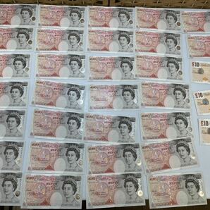 X1422）イングランド イギリス 1530ポンド分 紙幣 エリザベス女王 50ポンド30枚 10ポンド3枚 の画像1