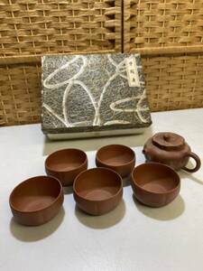 45052[ home storage goods ] Zaimei . mud tree . shape lion . small teapot purple sand . green tea .5 customer . width hand small teapot . tea utensils Tang thing China fine art 