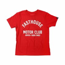 子供用 FASTHOUSE Tシャツ ユース ブリゲート レッド YSサイズ 1470-4021[D2128]_画像1