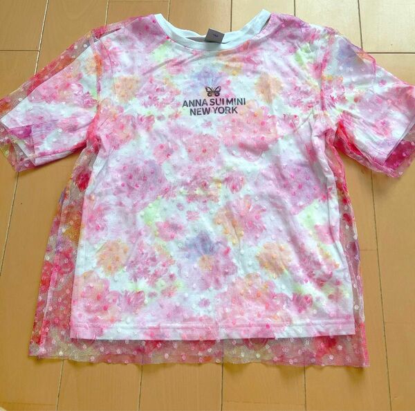 アナスイ★花柄チュール重ねTシャツ