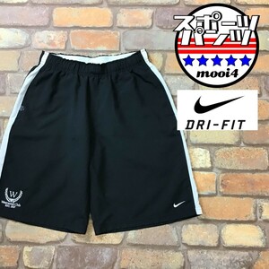 SP1-221◆USA限定◆速乾◆黒×白★【NIKE ナイキ】DRI-FIT シャカシャカ マイクロリップストップ ハーフパンツ【メンズ L】テニス スポーツ