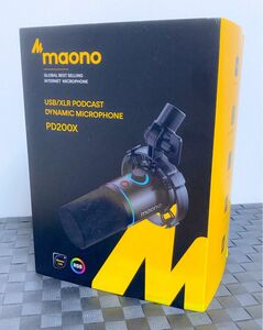 新品未使用 MAONO PD200X（ブラック）USB/XLR ダイナミックマイク ゲーミングマイク 