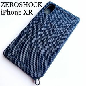 iPhone XR for case *ZEROSHOCK* four angle air cushion * magnet attaching *ELECOM* navy 