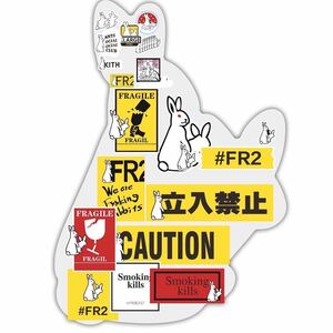 FR2 うさぎ 大きめ ステッカー 20枚 スケボー/ストリート 動物 シール 防水 レトロ アウトドア スーツケース 雑貨 スケートボード 