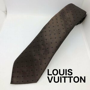 【美品】 ＬＯＵＩＳ ＶＵＩＴＴＯＮ ルイヴィトン ドット ブラウン系 ネクタイ シルク ＬＶ 水玉 洋品その他/246