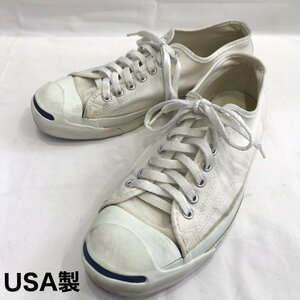 ＵＳＡ製 ＣＯＮＶＥＲＳＥ コンバース ジャック パーセル ＪＡＣＫ ＰＵＲＣＥＬＬ スニーカー ホワイト 白 サイズ９ Y：婦人服/248