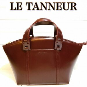 ＬＥ ＴＡＮＮＥＵＲ 本革 エンジ フランス製 ル・タヌア トートバッグ 牛革 レザー ワインレッド 鞄/269