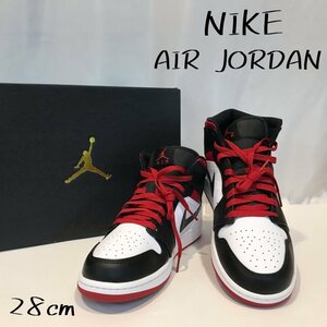 未使用 ＮＩＫＥ ＡＩＲ ＪＯＲＤＡＮ １ ＭＩＤ ブラック ナイキ エアジョーダン ＤＱ８４２６－１０６ ２８ｃｍ 靴/252