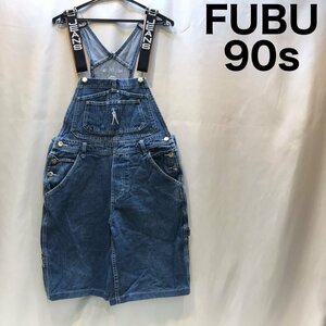 ＦＵＢＵ フブ オーバーオール ９０年代 ジーンズ デニム レディース Ｍ ワーク アメカジ系 青 ブルー ９０ｓ 古着 洋品婦人服/252