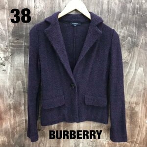 ＢＵＲＢＥＲＲＹ ＬＯＮＤＯＮ Ｂ１Ｅ８７－６３１－３６ モヘア ジャケット 紫 三陽商会 バーバリー ３８ 洋品婦人服/246