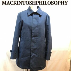 ＭＡＣＫＩＮＴＯＳＨ ＰＨＩＬＯＳＯＰＨＹ ロングコート マッキントッシュフィロソフィー ステンカラーコート ブルー 洋品紳士/269