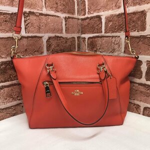 ＣＯＡＣＨ ５８８７４ ２Ｗａｙ ショルダーバッグ レッド プレーリー サッチェル 鞄/225