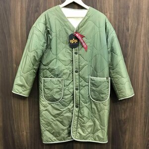 ＡＬＰＨＡ ＩＮＤＵＳＴＲＩＥＳ アルファ ＴＡ７０４０ リバーシブル ライナー コート Ｌ レディース グリーン 緑 洋品婦人服/208