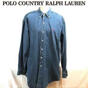 ＰＯＬＯ ＣＯＵＮＴＲＹ ＲＡＬＰＨ ＬＡＵＲＥＮ ポロカントリー ラルフローレン デニム シャツ サイズＭ 洋品紳士服/269