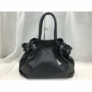 ＦＵＲＬＡ フルラ カルメン 革 レザー ハンドバッグ ロゴプレート チャーム ブラック 鞄/248