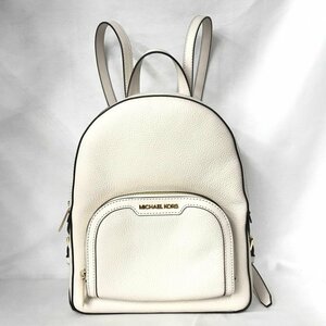 美品 ＭＩＣＨＥＡＬ ＫＯＲＳ マイケルコース リュック ミニリュック ベージュ ホワイト レザー 旅行 鞄/266