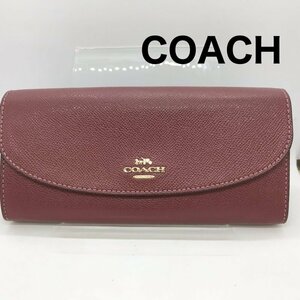 ＣＯＡＣＨ コーチ Ｆ５４００９ サドル レザー 革 長財布 ワインレッド 鞄/246