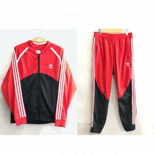 ａｄｉｄａｓ アディダス メンズ セットアップ ジャージ 赤 ＰＡＫＡＩＡＮ トラックジャケット ライン パンツ 古着 洋品紳士服/218