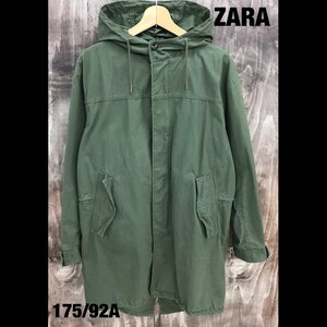 ＺＡＲＡ ザラ フーディー パーカー ジャケット モッズ コート コットン カーキ １７５／９２Ａ 洋品紳士服/246