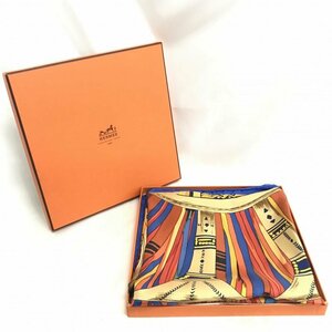 ＨＥＲＭＥＳ エルメス ＣＵＩＲＳ ＤＵ ＤＥＳＥＲＴ スカーフ カレ９０ 砂漠の革飾り ＳＩＬＫ シルク 箱あり 洋品その他/225