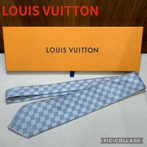 美品 ＬＯＵＩＳ ＶＵＩＴＴＯＮ Ｍ７８７５４ ＭＲ１２５３ ルイ・ヴィトン ネクタイ クラヴァット ダミエ クラシック 洋品その/247