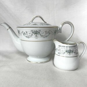 Ｎｏｒｉｔａｋｅ ノリタケ ノーブル ティーポット＆ミルクポットセット 花柄 ホワイト ギフト/266