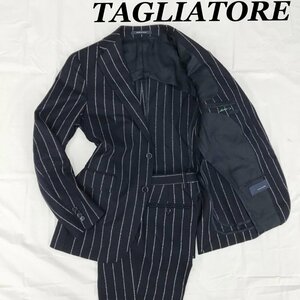 ＴＡＧＬＩＡＴＯＲＥ タリアトーレ イタリア製 スーツ 上下 セットアップ ネイビー メンズ ４４ ウール キュプラ 名入 Y：婦人/248