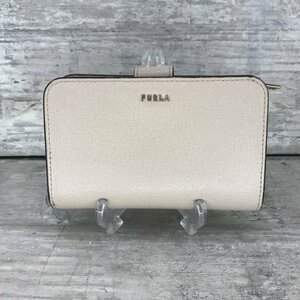 ＦＵＲＬＡ バビロン コンパクト ウォレット フルラ ベージュ系 レザー 二つ折り財布 レディース 鞄/232