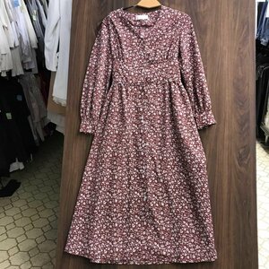 ＬＡＶＡＮＤＡ ラバンダ Ｆ ロングワンピース フラワープリントワンピース レッドブラウン 洋品婦人服/247