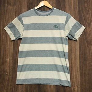 ＴＨＥ ＮＯＲＴＨ ＦＡＣＥ ノースフェイス カーキ Ｔシャツ ボーダー 半袖 サイズ：Ｍ 使用感有り 洋品紳士服/233