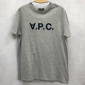 Ａ．Ｐ．Ｃ．ＶＰＣ カラーＴシャツ グレー アーペーセー 半袖 Ｔシャツ Ｍ ベルベットタッチ ロゴ 洋品紳士服/241