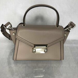 ＭＩＣＨＡＥＬ ＫＯＲＳ マイケルコース ショルダーポーチ ホイットニー ２ＷＡＹ ミニ レザー サッチェル ベージュ 鞄/233