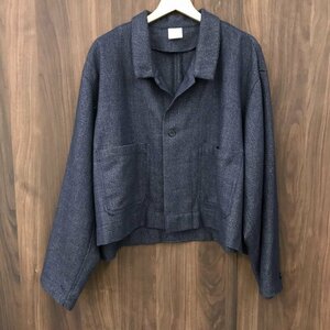 Ｂａｄｈｉｙａ バディーヤ メルトンウールジャケット ＷＴＲＴ ネイビー グレンチェ ショート丈 コットン混 綿 洋品紳士服/266