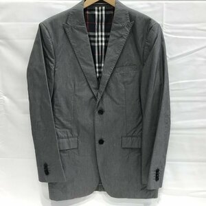 中古 ＢＵＲＢＥＲＲＹ ＢＬＡＣＫ ＬＡＢＥＬ バーバリー ブラックレーベル テーラード ジャケット グレー Ｍ メンズ 洋品紳士/248