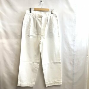 未使用 ＵＮＩＴＥＤ ＡＲＲＯＷＳ アローズ ＮＩＤＯＭ－ＢＩＯ ＣＨＩＮＯ チノ タック パンツ 白 Ｌ 洋品紳士服/218