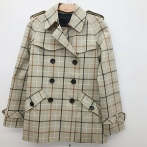 ＣＯＡＣＨ ＴＡＴＴＥＲＳＡＬＬ ショート トレンチ コート コーチ ＸＳ アウター Ｆ８６４３７ チェック コットン 洋品婦人服/218