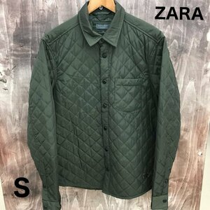 ＺＡＲＡ ＭＥＮ ザラ メンズ キルティング ジャケット アウター 襟付き グリーン 緑 Ｓ 洋品紳士服/246