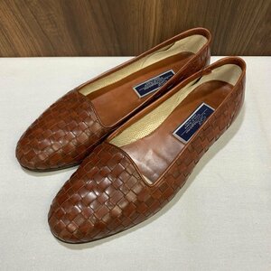 Ｃｏｌｅ Ｈａａｎ レディース ブラウン ＩＴＡＬＹ 伊太利 コールハーン レザー シューズ 編み込み 現状品 中古 茶 靴/247