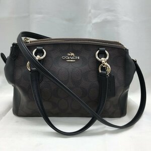 ＣＯＡＣＨ シグネチャー Ｃ１７５７ Ｆ５８２９０ 黒 茶 ２ｗａｙ ショルダー ハンド バッグ レザー ＰＶＣ 鞄/246