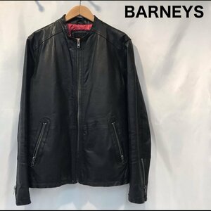 中古 ＢＡＲＮＥＹＳ ＯＲＩＧＩＮＡＬＳ バーニーズ レザージャケット シングルライダース ブラック Ｌ 洋品紳士服/252