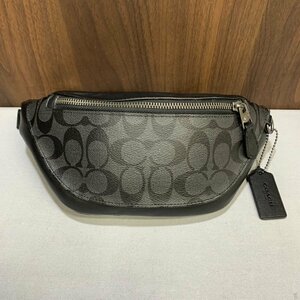 ＣＯＡＣＨ Ｆ８４７１１ ＰＶＣ ブランド ウエストバッグ コーチ シグネチャーボディーバッグ ＢＬＡＣＫ 黒 鞄/247